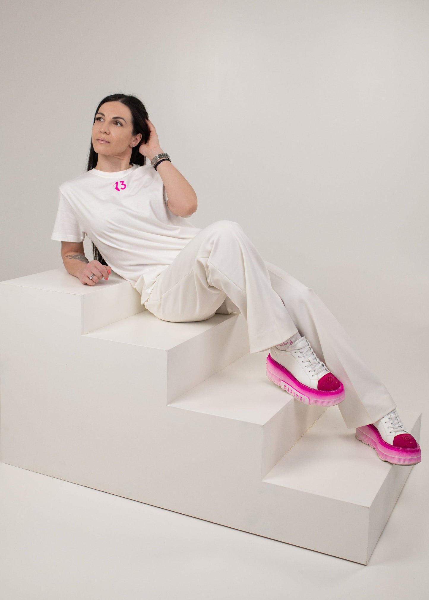 Marškinėliai "13 pink heel"