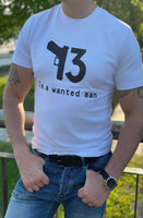 Vyriški marškinėliai "I am a wanted man"