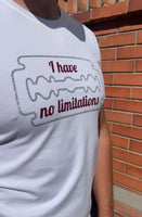 Vyriški marškinėliai "I have no limitations white"